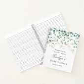 Eucalyptus Foliage Gold Leaves Baby shower-laptop Notitieboek (Binnen)