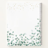 Eucalyptus Foliage Gold Leaves Baby shower-laptop Notitieboek (Achterkant)