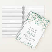 Eucalyptus Foliage Gold Leaves Baby shower-laptop Notitieboek (Binnen)