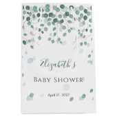 Eucalyptus Foliage Gold Leaves Baby shower Medium Medium Cadeauzakje (Voorkant)