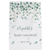 Eucalyptus Foliage Gold Leaves Baby shower Medium Medium Cadeauzakje (Achterkant)