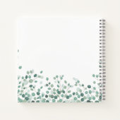 Eucalyptus Foliage Gold Leaves Baby shower Notitieboek (Achterkant)