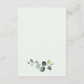 Eucalyptus Foliage Gold Leaves Sparen de Datum Informatiekaartje (Achterkant)