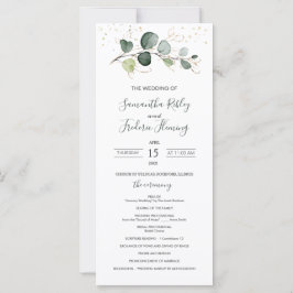 Eucalyptus Foliage Gold Leaves Weddenprogramma