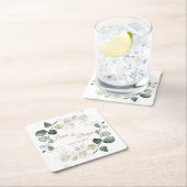 Eucalyptus Foliage Gold Leaves Weddenschap Kartonnen Onderzetters (Insitu)