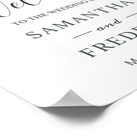 Eucalyptus Foliage Gold Leaves Weddenschap Welkom Poster (Hoek)