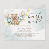 Eucalyptus Foliage Greenerage Beer Blush Baby show Uitnodiging Briefkaart (Voorkant)