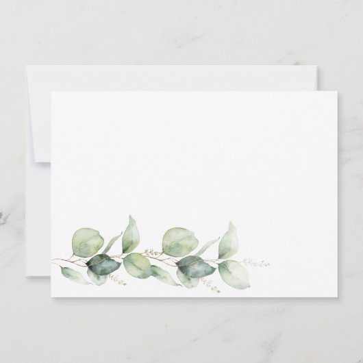 Eucalyptus Foliage Greenery Afstuderen 2022 Kaart (Achterkant)