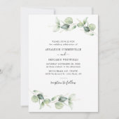 Eucalyptus Foliage Greenery Rustic Wedding Kaart (Voorkant)