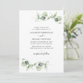 Eucalyptus Foliage Greenery Rustic Wedding Kaart (Staand voorkant)