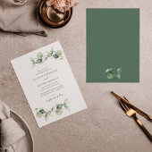 Eucalyptus Foliage Greenery Script Modern Weddensc Kaart