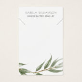 Eucalyptus Foliage Ketting — juwelenvertoning Visitekaartje (Voorkant)