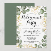 Eucalyptus Foliage Krans Pensioen Partij Kaart (Voorkant / Achterkant)