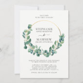 Eucalyptus Foliage laat gouden weddenschap achter Kaart (Voorkant)