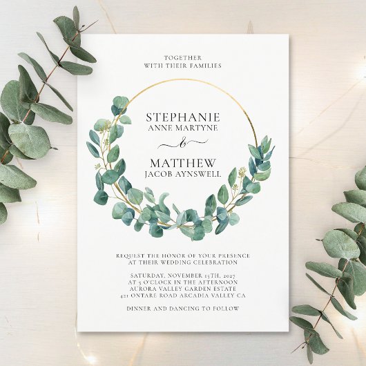 Eucalyptus Foliage laat gouden weddenschap achter Kaart