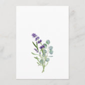 Eucalyptus Foliage Lavender Flowers Save the Date Informatiekaartje (Achterkant)