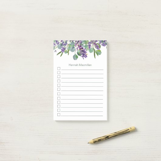 Eucalyptus Foliage Lavender Flowers | Te gebruiken Post-it® Notes (Op bureau)