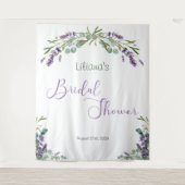 Eucalyptus Foliage Lavender Flowers Vrijgezellenfe Wandkleed (Voorkant)