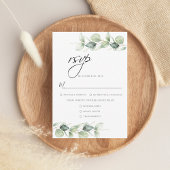 Eucalyptus Foliage Minimalist Botanical Weddenscha RSVP Kaartje