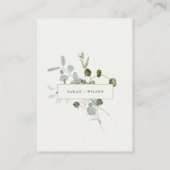 Eucalyptus Foliage Monogram Gift Registry Weddensc Informatiekaartje (Achterkant)