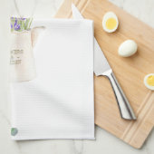 Eucalyptus Foliage Paarse lavender Flowers Theedoek (Quarter Fold)