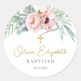 Eucalyptus Foliage Peony Floral Ronde Sticker