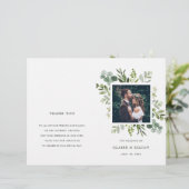 Eucalyptus Foliage Photo Wedding Ceremony Program (Staand voorkant)
