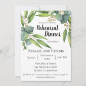 Eucalyptus Foliage Rehearsal Diner Uitnodiging (Voorkant)