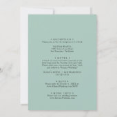 Eucalyptus Foliage Rug & Voorkant Formele bruiloft Kaart (Achterkant)