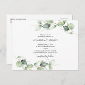 Eucalyptus Foliage Rustic Wedding Uitnodiging Briefkaart (Voorkant / Achterkant)