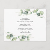 Eucalyptus Foliage Rustic Wedding Uitnodiging Briefkaart (Voorkant)