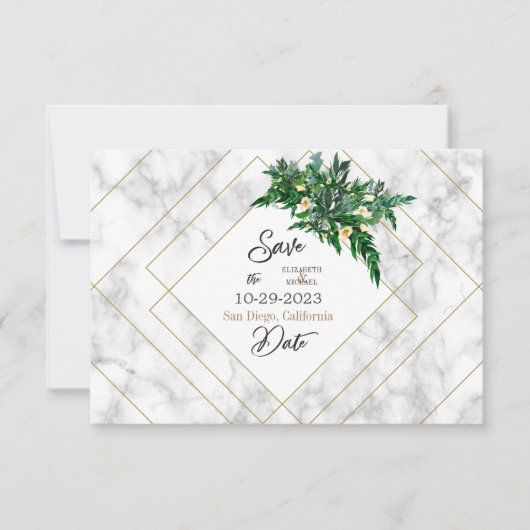 Eucalyptus Foliage Rustige witte marmer (Voorkant)