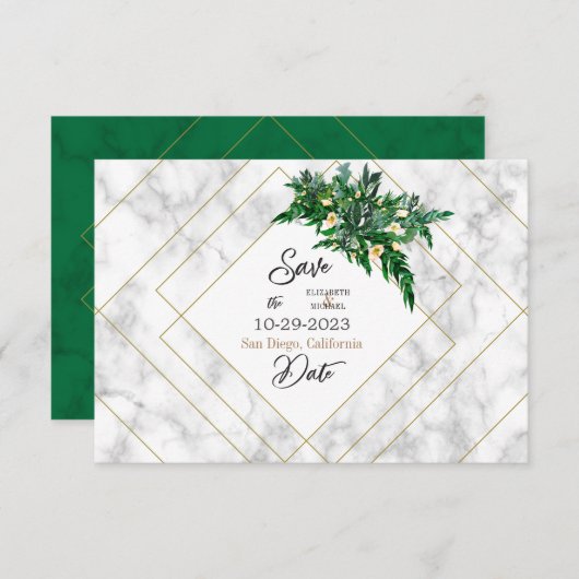 Eucalyptus Foliage Rustige witte marmer (Voorkant / Achterkant)