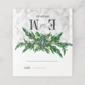 Eucalyptus Foliage Rustisch groen wit Plaatskaartje (Buitenkant ongevouwen)