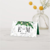 Eucalyptus Foliage Rustisch groen wit Plaatskaartje (Achterkant)