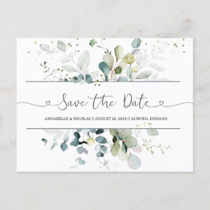 Eucalyptus Foliage Save the Date Briefkaart