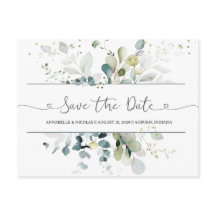 Eucalyptus Foliage Save the Date