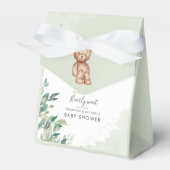 Eucalyptus Foliage Script Beer Koppels Baby shower Bedankdoosjes (Voorkant Zijde)