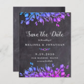 Eucalyptus Foliage Slate QR Code Save Date Inv (Voorkant / Achterkant)