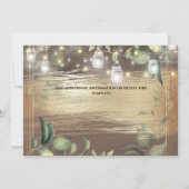 Eucalyptus foliage string licht land rustig save the date (Achterkant)