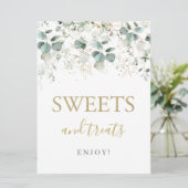 Eucalyptus Foliage Sweets & Trees Sign Kaart (Staand voorkant)