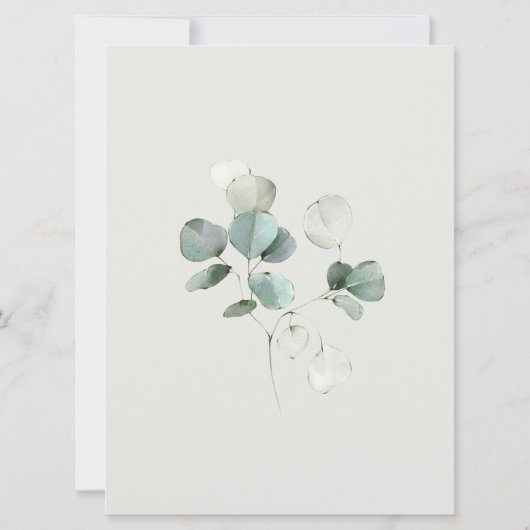 Eucalyptus Foliage Sweets & Trees Sign Kaart (Achterkant)