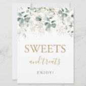 Eucalyptus Foliage Sweets & Trees Sign Kaart (Voorkant)