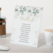 Eucalyptus Foliage Table Seat Kaart Guest List P Reclamebord Met Voetstuk (Insitu)