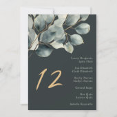 Eucalyptus Foliage Tafel Zitting Grafiek Kaart (Voorkant)