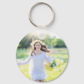 Eucalyptus Foliage Vrijgezellenfeest Foto Sleutelh Sleutelhanger (Achterkant)