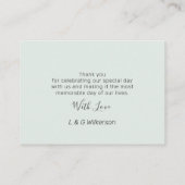 Eucalyptus Foliage Weddenschap Bedankt Informatiekaartje (Achterkant)