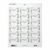 Eucalyptus Foliage Weddenschap RSVP-adreslabel Etiket (Full Sheet)