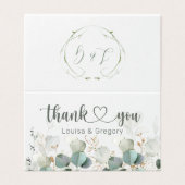 Eucalyptus Foliage Wedding Dank je gevouwen kaart (Buitenkant ongevouwen)