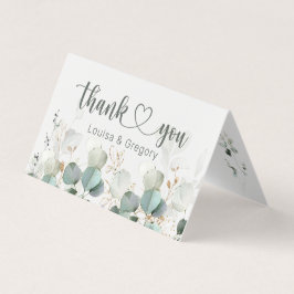 Eucalyptus Foliage Wedding Dank je gevouwen kaart